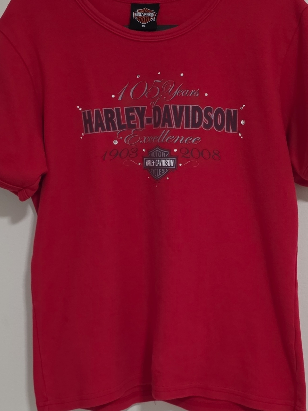 Harley-Davidson Bright Red Anniversary Graphic Tee Savannah GA